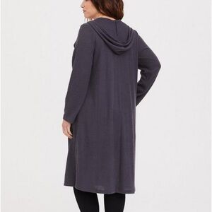 Torrid Grey Hooded Lounge Duster